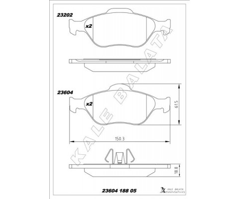 ÖN BALATA FIESTA 1.4TDCİ ABSLİ 00 FUSION 02 MAZDA 121 96 MAZDA 2 03 GDB1419