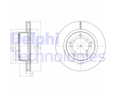 FREN DİSKİ TEKLİ PAKET . DELİKLİ ÖN TOYOTA LANDCRUISER 01/2008