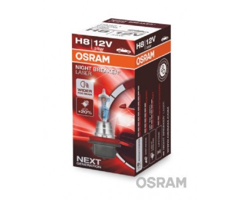 AMPUL 12V H8 35W NIGHT BREAKER LASER 150 GÜÇLÜ 20 BEYAZ IŞIK İKİLİ AMBALAJ