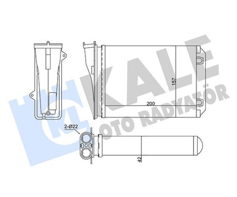 KALORİFER CITRO N C3 III-PEUGEOT 2008 I-208 I KALORİFER AL/MKNK 200X157X42