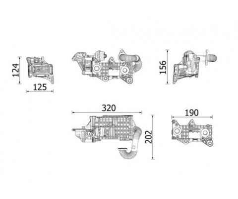 EGR SOĞUTUCU KÜTÜĞÜ KOMPLE P301-P208-P2008-P3008-P5008-PARTNER-BERLINGO-JUMPY-C3-C4-C-ELYSEE 1.5 BlueHDI DV5 TOURNEO-FOCUS IV 17 COURIER 17 KUGA III 19 1.5 ECOBLUE