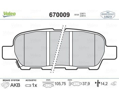 ARKA FREN BALATASI NISSAN QASHQAI J10 07 13 X-TRAIL 07 13 JUKE 10 RENAULT KOLEOS 08