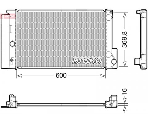RADYATÖR AURIS-AVENSIS-COROLLA-VERSO MEKANİK AL/PL/BRZ 600x378x16