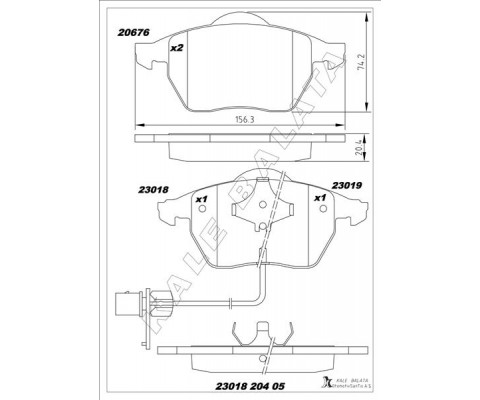ÖN BALATA FİŞLİ BÜYÜK TİP PASSAT-A4-A6 97-04 GDB1307