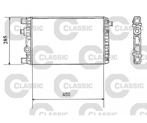 x RADYATÖR CLASSIC FIAT SEICENTO 1.1 98-10 23x285x450 AC /-