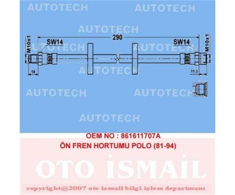 ÖN FREN HORTUMU POLO 81-94