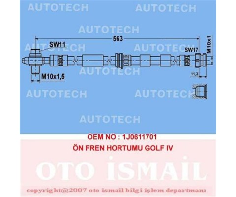 ÖN FREN HORTUMU GOLF IV