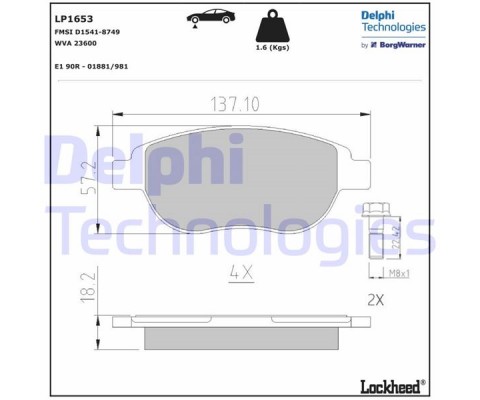 ÖN BALATA P207 06 P307 00 DOBLO 01 PARTNER 03 BERLINGO 00 C3 02 C4 04 XSARA 00