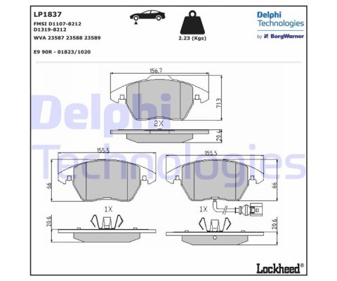 ÖN BALATA FİŞLİ CADDY III 04 GOLF IV V VI 97 JETTA PASSAT 05 POLO 09 OCTAVIA 04