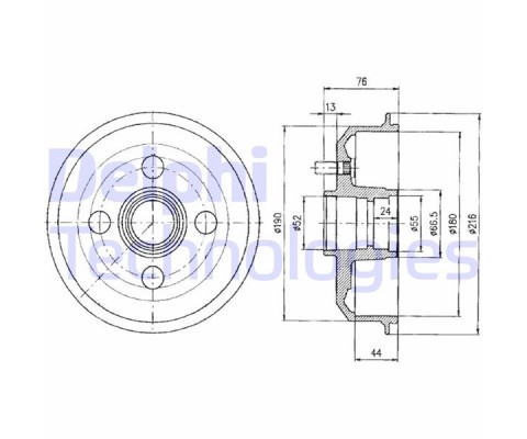 ARKA KAMPANA ESCORT 90 00 FIESTA III FIESTA IV 00 12 180 MM ABS