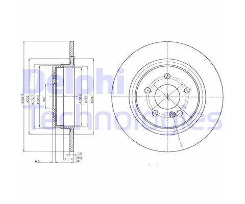 FREN DISKI ARKA MERCEDES W204 S204 C204 C207 A207