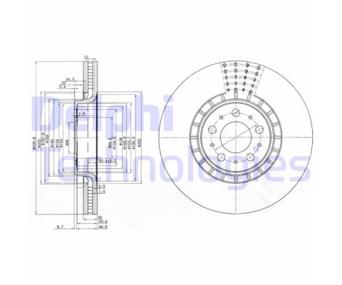 ÖN FREN AYNASI ADET VOLVO XC90 2.5T-D5-T6 2002-2010 17 JANT 336x30x5DLxHAVALI 31262489