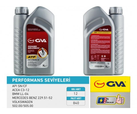 OTOMATİK ŞANZIMAN YAĞI ATF III 1 LT PLATINUM DEXRON III KIRMIZI