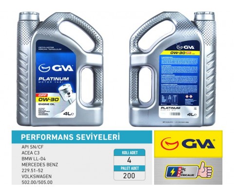 MOTOR YAĞI 0W30 4 LT DPF TAM SENTETİK API SN/ CF PARTİKÜLLÜ