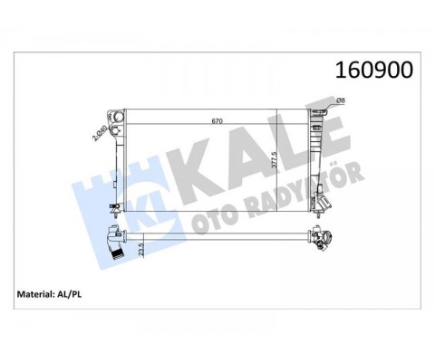 RADYATÖR PARTNER-BERLINGO-XSARA-306 1.9DZL DW8 98-02 KLİMASIZ MEK 670x377.5x23 2 SIRA AL PL