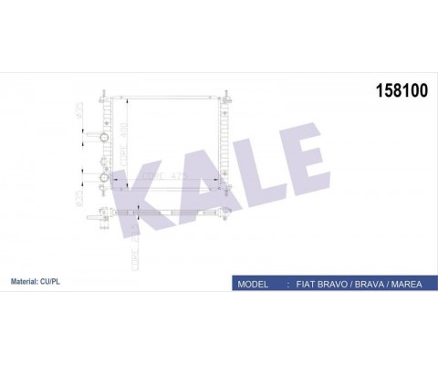 RADYATÖR BRAVO-BRAVA-MAREA 1.4i-1.6i 1 SIRA CU PL SİSTEM