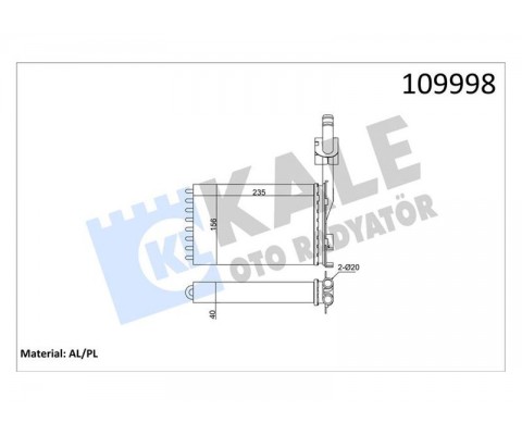 KALORİFER RADYATÖRÜ R21 OPTIMA-CNCRD AC KLİMASIZ 234x157x42 2 SIRA AL PL SİSTEM