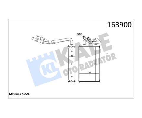 KALORIFER RADYATORU TRANSIT V347 06 KLIMALI