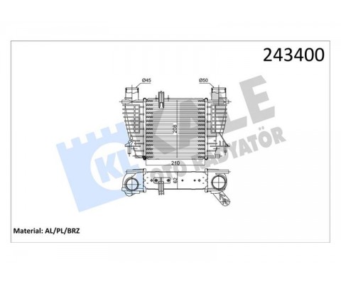 TURBO RADYATÖRÜ INTERCOOLER CLIO III 1.5 DCI AL PL AL PL SİSTEM