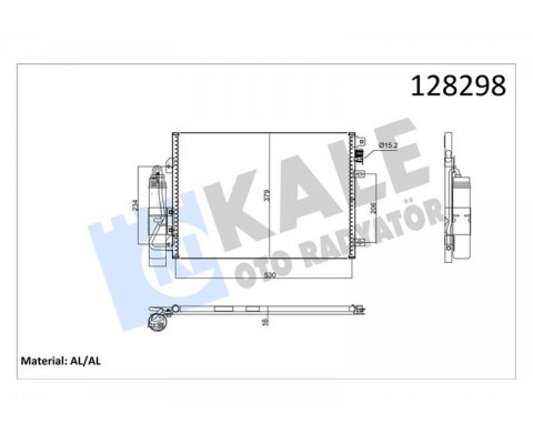 KLİMA KONDENSERİ KURUTUCU İLE CLIO II-KNG 97-01 1-2-1.4-1.5DCI-1.6-1.9 514x376x16