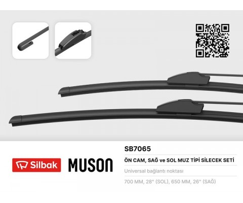 SİLECEK SÜPÜRGESİ700/650MM MUZ TİPİ P307 01-04 MERCEDES VIANO 03-05