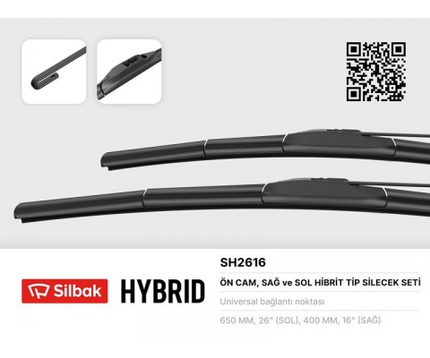 SİLECEK SÜPÜRGESİ 650/400MM MUZ TİPİ CRV RE. RM 01/12 01/07-ACCENT BLUE RB 01/11-İ30. CW P TOYOTA COROLLA CROSS 07-20 KIA EV6 CV 07-21 SORENTO IV MQ4 03-20 KIA XCEED CD 06-19