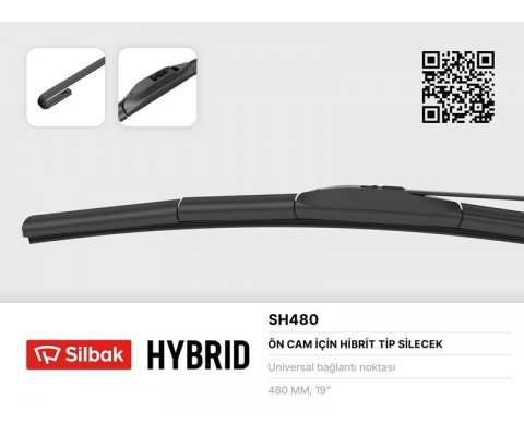 SİLECEK SÜPÜRGESİ HYBRID TİPİ 480mm ÜNİVERSAL