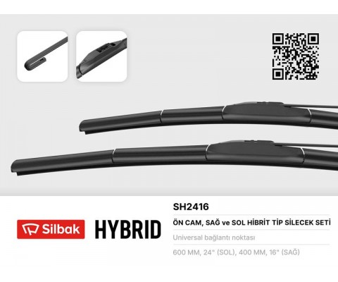 SİLECEK SÜPÜRGESİ 600/400MM MUZ TİPİ İ20 01/09 SKYWELL ET-5 10-20 HYUNDAI I10 AC3 09-19 TOYOTA YARIS CROSS MXP 09-20