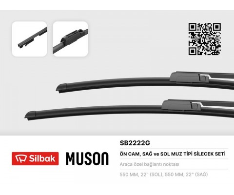 SİLECEK SÜPÜRGESİ 550/550mm MUZ TİPİ AUDI A6 04/05