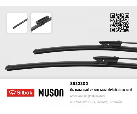 SİLECEK SÜPÜRGESİ 800/750MM MUZ TİPİ C4 PICASSO / C4 GRAND PICASSO 07/08