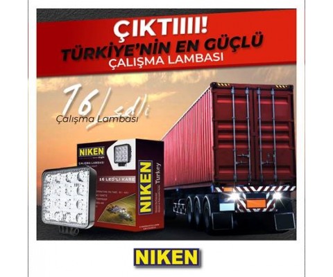 CALISMA LAMBASI 16 LEDLİ KARE