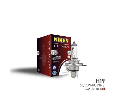 NIKEN H19 60W/55W HALOJEN AMPUL PU43t-3 12V