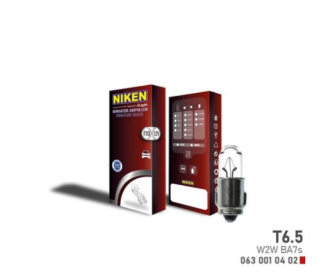 NIKEN T6.5 MINYATUR AMPUL W2W BA7s 12V 10LU