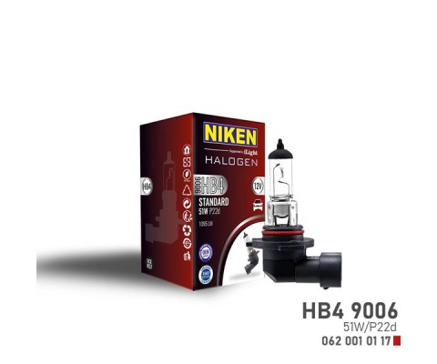 NIKEN 9006 HB4 51W HALOJEN AMPUL P22d 12V