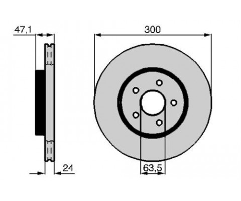 ON FREN DISK AYNASI MONDEO III 00 07 JAGUAR X TYPE 01 09 OLCU 300 24 5 BIJON