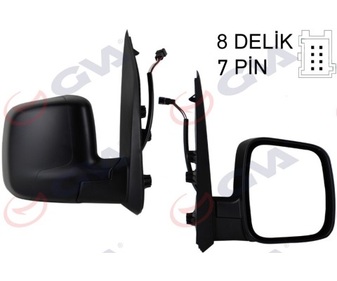 DIŞ DİKİZ AYNASI SAĞ FIORINO-BIPPER-NEMO 07 ELEKTRİKLİ ISITMALI SENSÖRLÜ KONVEKS 7 FİŞ VM-6115EHSR