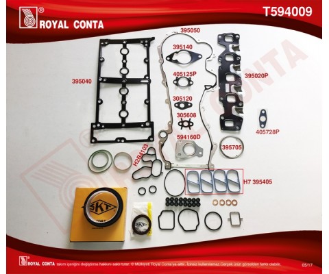 MOTOR TAKIM CONTA KEÇELİ S.LASTİK-SKC SİZ DOBLO-PUNTO-500 1.3MTJ 10 199.A3/A9/B1/B4-223.A9