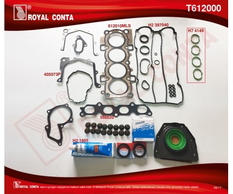 MOTOR TAKIM CONTA REINZ KEÇELİ S LASTİKLİ FIESTA VI 1.4 16V 97HP 10/08