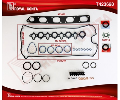 ÜST TAKIM CONTA CORTECO KEÇELİ REINZ SUB.LAST SKC SİZ MASTER 2.2-2.5 DCI G9T-G9U