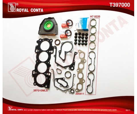 MOTOR TAKIM CONTA REİNZ KEÇELİ S.LASTİKLİ SUB.KAP.CONTASIZ FIESTA FOCUS 98 04-PUMA 1.6 16V ZETEC SE