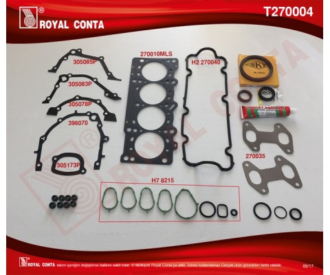 MOTOR TAKIM CONTA SKT KEÇELİ/SUB.LASTİKLİ PALIO 1.2 8V 60-65 HP