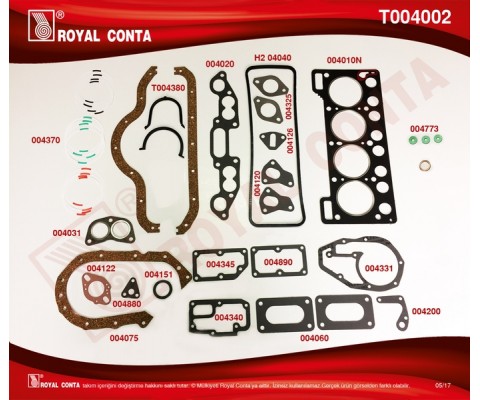 MOTOR TAKIM CONTA STD.KEÇESİZ R12 1300