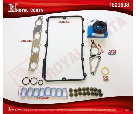 ÜST TAKIM CONTA REINZ KEÇ. SUBP.LASTİK SKC SİZ TRANSIT V348 11 14 V363 14 RANGER 12 2.2TDCI 155PS EURO5 A.CEKER