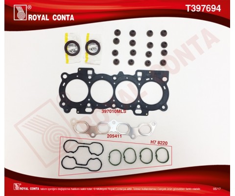 ÜST TAKIM CONTA SKT KEÇELİ S LASTİKLİ SUBAP KAP.CONTASIZ FOCUS-FIESTA 1.6 16V ZTECH SE MOTOR