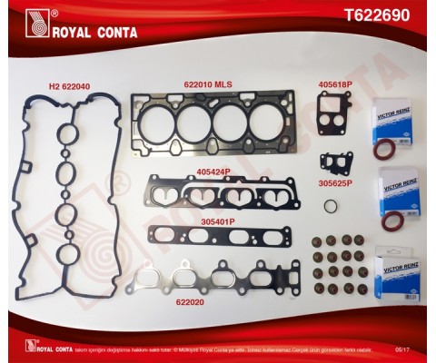 ÜST TAKIM CONTASI KEÇELİ ASTRA G-H-VECTRA C 1.6 16V Z16XEP