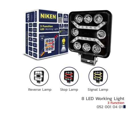 ÇALIŞMA LAMBASI PRO 8 LED 3 FONKSIYON KARE