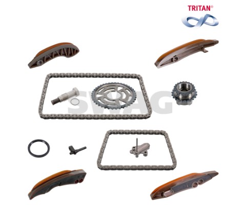 EKSANTRIK ZINCIR SETI ALT UST BMW B47 N47 F10 F20 F30 G30 F40 F44 F45 F46 F32 F33 F34 F36 F48 F39 F25 F26 FEBI 174020