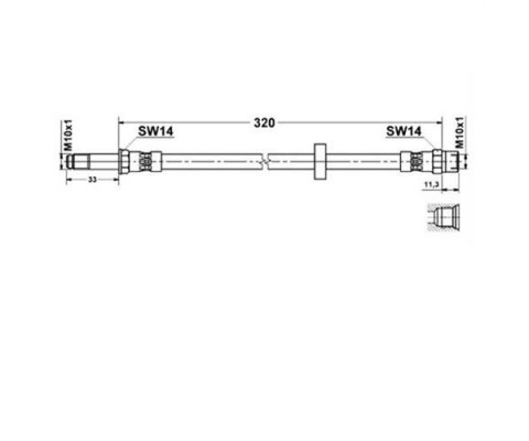 ÖN FREN HORTUMU VOLVO S60 2000-2010 V70 1997-2008 S80 1998-2006 TVV02 TVV04 TVV05