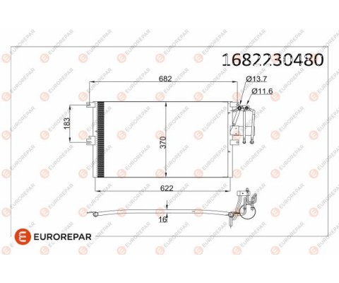 KLİMA RADYATÖRÜ KONDENSERİ VECTRA B 95-02