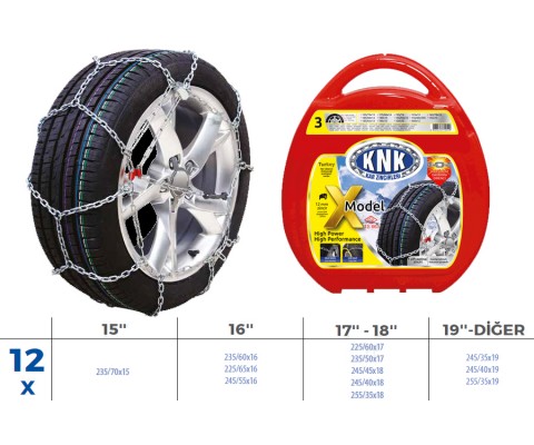 PATİNAJ ZİNCİRİ TAKMATİK ÇAPRAZ 15-16-17-18-19 JANT ZİNCİR EBATLARI İÇİN RESİME BAKINIZ